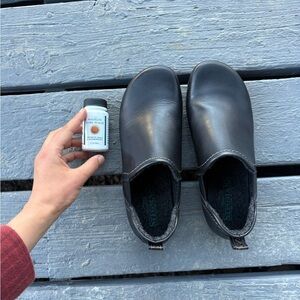 Black Slip-On Leather Chelsea boots / Clogs Stegmann